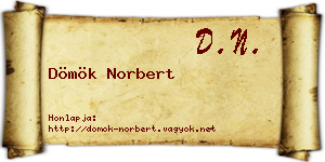 Dömök Norbert névjegykártya
