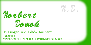 norbert domok business card