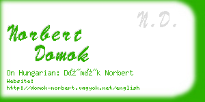norbert domok business card